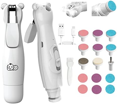 Royal Angels Rechargeable Baby Nail Clippers 20 in 1, Safe Electric Nail Trimmer, Baby Nail Kit, Additional Replacements, Newborn Toddler Toes and Fingernails, Trim and Polish (Rechargeable, Snow)