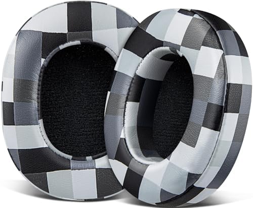 SOULWIT Replacement Earpads for Skullcandy Hesh 3/ANC/Evo & Crusher Wireless/ANC/Evo & Venue ANC Over-Ear Headphones, Ear Pads Cushions with Noise Isolation Foam - Hesh3 PL Black