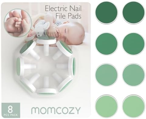 Momcozy Baby Nail Trimmer Replacement Pads, Electric Nail Trimmer Grinding Pads for Momcozy Electric Nail Trimmer Use Only, 8 Counts Replacement Pads, Pink