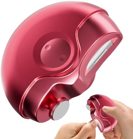 Huvqianu Professional Electric Nail Clippers, Cordless, Rechargeable, Safe for Seniors & Kids, Modern Style, Red, ABS Material