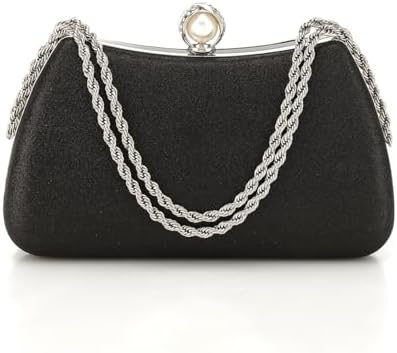 Buric Evening Clutch Bag for Women Glitter Shiny Dress Purse Wedding Bride Handbags Evening Clutches for Cocktail Party