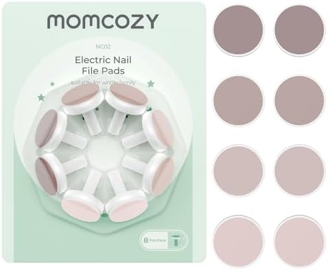 Momcozy Baby Nail Trimmer Replacement Pads, Electric Nail Trimmer Grinding Pads for Momcozy Electric Nail Trimmer Use Only, 8 Counts Replacement Pads, Pink