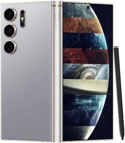 Unlocked Cell Phones Smartphone Unlocked Phones 8+256GB 6.8" HD Screen Dual SIM 108MP+48MP Camera and Built-in Pen (Violet)