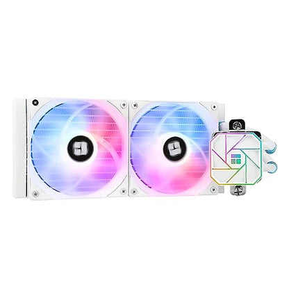 Thermalright Aqua Elite 240 V3 Liquid CPU Cooler, AIO Pump Head Speed up to 3300RPM, TL-C12B-S V2×2 PWM Fans,for AMD/AM4/AM5, Intel LGA1150/1151/1200/2011/1700, Computer CPU Aio Cooler