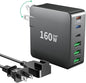 800W & 160W GaN Foldable Charging Station | Multi-Port USB-C PD PPS Desktop Fast Charging Hub