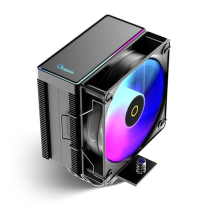 Gamma A40 ARGB WH CPU Cooler,100mm PWM Fan,133mm Height Single Tower Computer CPU Air Cooler,4 Copper Heat Pipes,ARGB Function,Fancy Top Cover,for Intel LGA 115X/1200/1700/1851&AMD AM4/AM5