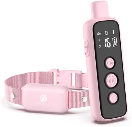 Bousnic Shock Collar for Dogs - Waterproof Rechargeable Dog Electric Training Collar with Remote for Small Medium Large Dogs with Beep, Vibration, Safe Shock Modes (8-120 Lbs) (Green)