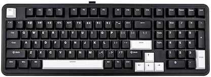 EPOMAKER TH99 Tri-Mode Wireless Mechanical Keyboard with 8000mAh Battery, Hot Swappable Custom RGB Gaming Keyboard with Numpad, Gasket Creamy for PC/Mac/Office (Blue&White)