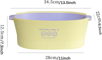 Kitchen Washbas Food Strainer Drain Basket Rotating Drainer Double-Layer Basin Vegetable Fruit Washing Strainer
