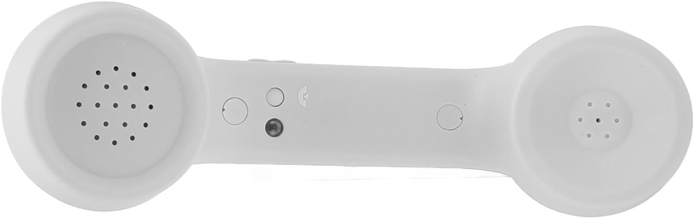 Qiilu Retro Telephone Handset for Mobile Phones - Rechargeable Radiation Proof Handset Receiver with USB Charging (Red)