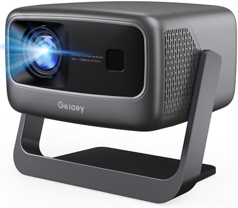 4K-Projector [1500 ANSI/Official-NetfIix/360°Stand] Outdoor Projector with WiFi 6 and Bluetooth, Auto Focus, Auto Keystone Smart Proyector Native 1080P Support 36W DoIby Audio 500'' Display HDR 10+