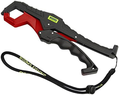 Booms Fishing G05 Fish Lip Gripper Saltwater, 9.4" Plastic Catfish Grippers Pliers, Fish Grabber Tool with Lanyard, Fish Grips for Kayak Fishing Accessories, Great Fish Holder for Caught Fish