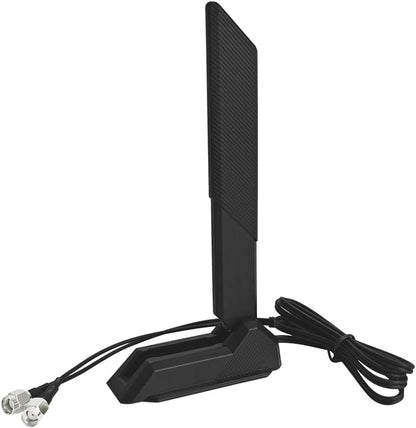 Gintai WiFi 6E Tri-Band Antenna 6GHz 5GHz 2.4GHz Magnetic Base with 2.6ft Extension Cable Gaming WiFi Antenna for PC Desktop Computer ASUS Rog Strix,B550 Motherboard,z790 Card 6E Card,WiFi Router Card