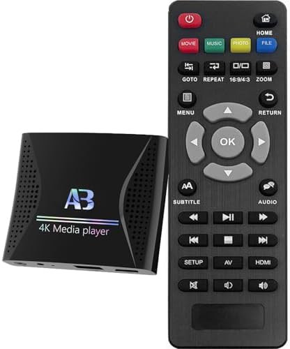 4K Ultra HD Digital Media Player for USB Drives and microSD Cards,Featuring HDMl and Analogy AV,Digital Signage,with Automatic Playback,Resume and Looping Capability for H.265 Videos,Music and Photos
