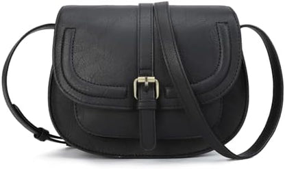 Crossbody Bags for Women Small Over the Shoulder Saddle Purses and Boho Cross body Handbags,Vegan Leather