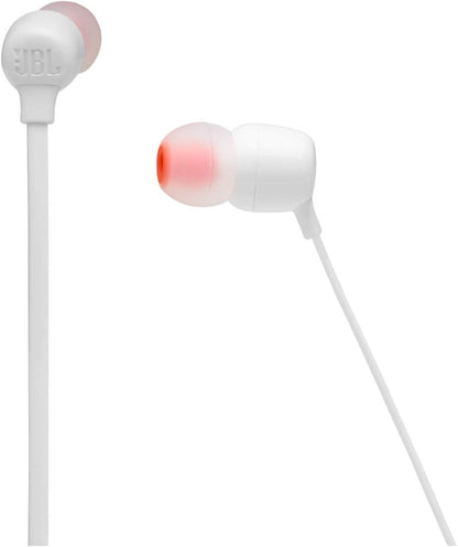 JBL Tune 125BT Wireless in-Ear Bluetooth Headphones, 16 Hour Playtime - White
