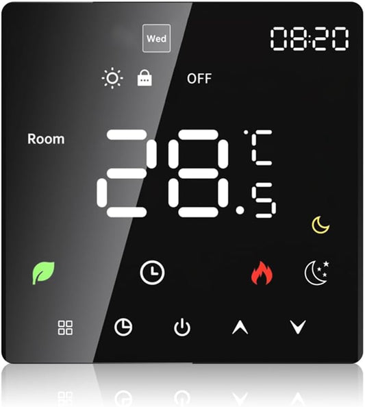 Smart Thermostat, Smart Thermostats for Home, ProgrammableThermostat for House with Touchscreen for Wall Mounting (Voice Control Water Heating)(3A Without Wire, 16A with Wire)