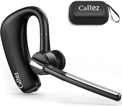 Bluetooth Headset for iPhone Android Cell Phone, Bluetooth Earpiece V5.0 with CVC8.0 Dual Mic Noise Cancelling & Mute/Volume Buttons, Hands-Free Wireless Headset for Trucker Office Business