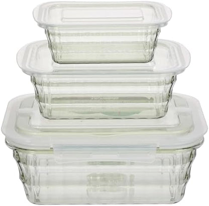 Taiuloo Set of 3 Food Storage Containers with Lids & Handle, BPA Free Plastic Meal Prep & Salad Bowl Containers To Go for Lunch, Salad Serving Bowls for Snack, Fruit, Veggie, Green