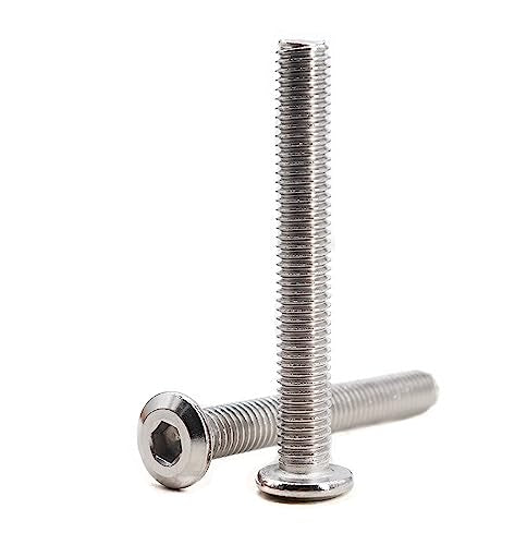 binifiMux 4pcs M10-1.25 x 70mm Serrated Flanged Hex Bolts Flange Hexagon Screws, Stainless Steel 18-8 (304), Plain Finish, DIN 6921