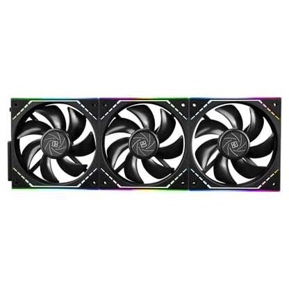 Thermalright TL-M12QR X3 Case Fan, CPU Cooler Comes with ARGB Mirror Light Effect,PC PWM Silent Cooling with 1500RPM Speed,Reverse CPU Cooler Fan (120mm, Black)