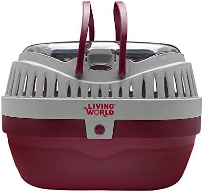 Living World 60888 Pet Carrier, Red/Grey, Large