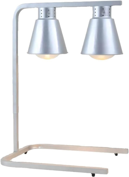 Food Heat Lamp Commercial Food Warmer Lamp Buffet Food Heat Lamp (Silver)