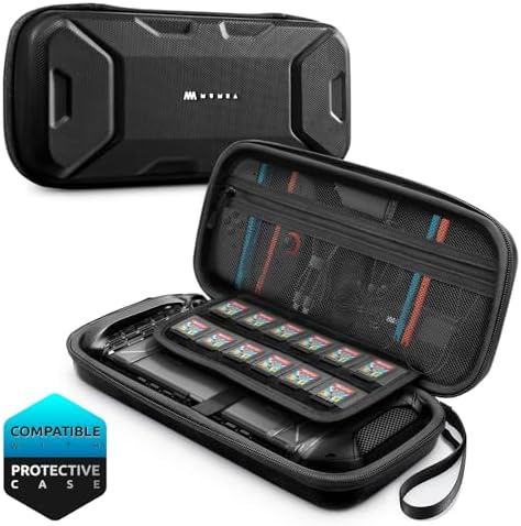 Mumba Carrying Case for Nintendo Switch 2 2025, [Plus Version] Portable Protective Travel Carry Handbag Pouch for Blade/Titan Case [Large Capacity] (Black)