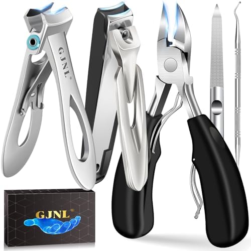 Nail Clippers for Men Thick Nails - Gifts for Men Dad Sharp Extra Large Heavy Duty Toesnail Clippers, 16mm Wide Jaw Opening Toenail Clippers for Seniors Nails Cutter