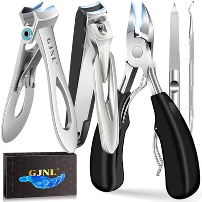 Nail Clippers for Men Thick Nails - Gifts for Men Dad Sharp Extra Large Heavy Duty Toesnail Clippers, 16mm Wide Jaw Opening Toenail Clippers for Seniors Nails Cutter