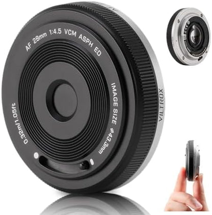 VILTROX 25mm f1.7 E, APS-C Lens for Sony E, Large Aperture STM Auto Focus Lens for Sony E-Mount A7C A7RII A7SII A7II A7RIII A7IV A7RIV A9 A1 ZVE1 A93 A6700 A6600 A6500 A6400 FX3 ZV-E10 FX30 ZV-E10II