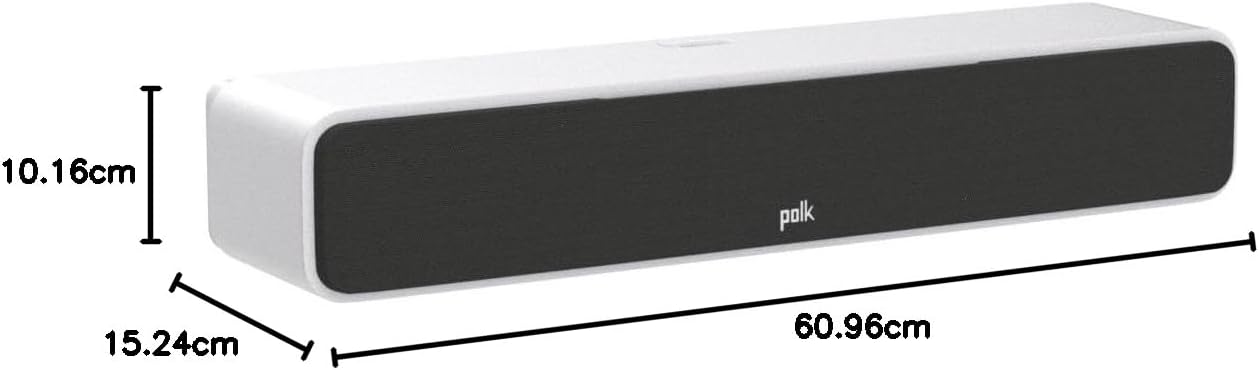 Polk Signature Elite ES35 Slim Center Channel Speaker - Hi-Res Audio Certified, Dolby Atmos & DTS:X Compatible, 1" Tweeter & (6) 3" Woofers, Dual Power Port for Effortless Bass, Stunning Black