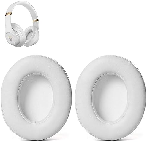 Studio 3 Ear Pads Cushions Replacement Earpads for Beats Studio 2 & Studio 3 Wired & Wireless Headphones,Ear Cushions Memory Foam Earpads with Soft Protein Leather Replacement Parts -White Floral