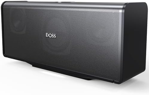 DOSS SoundBox Ultra Bluetooth Speaker with 2.1 Sound Channel Audio, 80W Superior Sound with Deep Bass, Two DSP Technologies, 18H Playtime, BT 5.3, Wireless for Home, Office, Bedroom-Gold