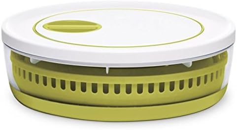 Starfrit Collapsible Salad Spinner, 4L, Colander Basket, Serving Bowl | Collapsible for compact storage. Spins and dries salad. 4L capacity. Colander basket. Serving bowl.