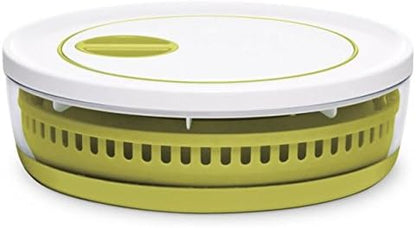 Starfrit Collapsible Salad Spinner, 4L, Colander Basket, Serving Bowl | Collapsible for compact storage. Spins and dries salad. 4L capacity. Colander basket. Serving bowl.