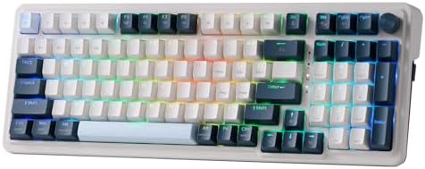 Redragon K686 PRO 98 Keys Wireless Gasket RGB Gaming Keyboard, 3-Modes Anime Mechanical Keyboard w/Hot-Swap Socket, Dedicated Knob Control & Sound Absorbing Pads, Custom Hi-Fi Linear Switch