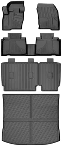 AOMSAZTO Floor Mats & Trunk Mat for 2024 2025 Chevy Equinox EV (Non Fuel),TPE All Weather Protection 2 Rows Car Floor Liners with Cargo Liner for Chevrolet Equinox EV (Non Fuel)