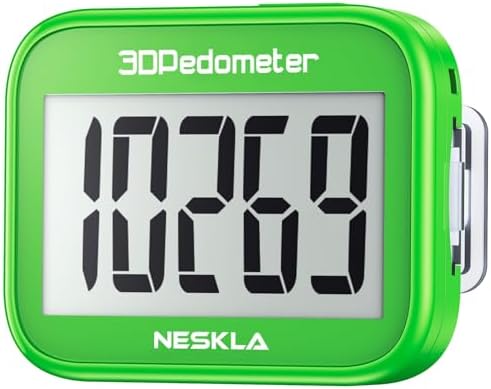 3D Pedometer for Walking, Simple Step Counter with Large Digital Display, Step Tracker with Removable Clip Lanyard, Accurately Track Steps for Men Women Kids Adults Seniors