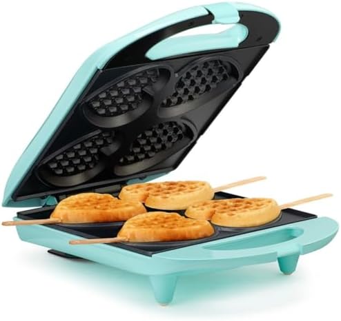 Holstein Housewares - Non-Stick Heart Waffle Maker, Lavender - Makes 4 Heart-Shaped Waffles in Minutes