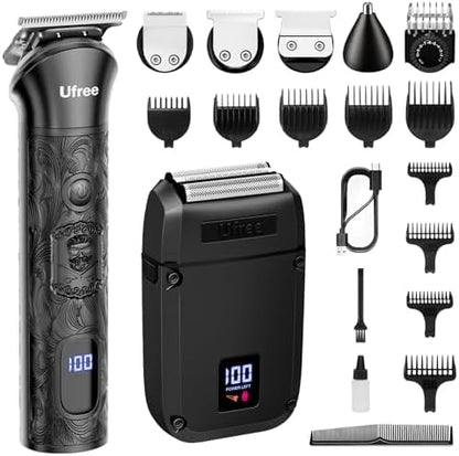 Ufree Foil Shaver and Beard Hair Trimmer Set, Men Electric Razor