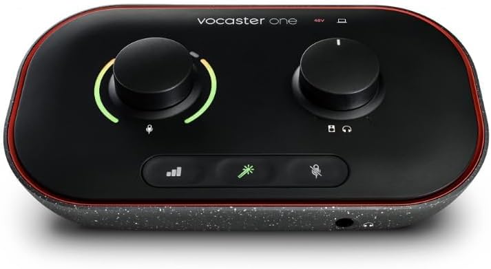 Focusrite Vocaster Two USB Audio Interface for Podcasting, Black