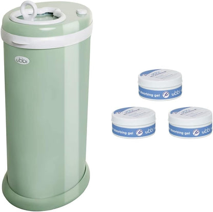 Ubbi Steel Diaper Pail, White