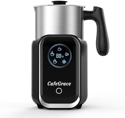 Milk Frother Electric, 5-in-1 Milk Steamer 600ML/20oz, 550W Split Stainless Steel Automatic Foamer, Smart Touch Control Milk Warmer, Hot & Cold for Coffee, Chocolate, Latte Cappuccino