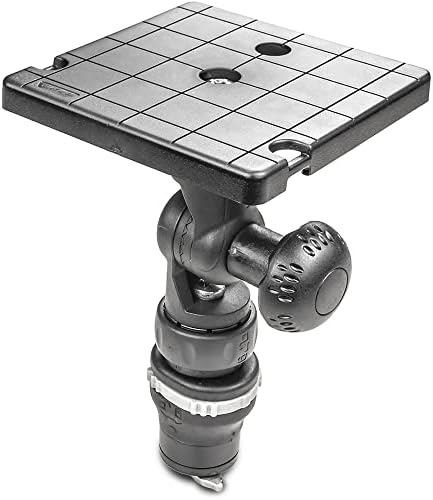 RAILBLAZA Universal Kayak Fish Finder Mount with Track Mount Base, Compatible with Garmin, Lowrance, Humminbird and More