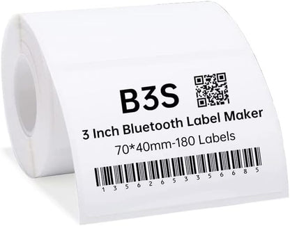 Bluetooth Thermal Label Maker Printer with 3 Inch Print Width, Portable Inkless Sticker and Barcode Printer for Home, Office and Small Business - PuriLite