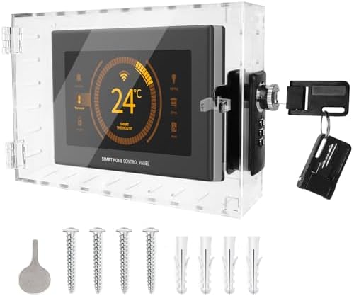 ClarityCraze Universal Thermostat Lock Box, Clear Guard, AC Control, Fits Thermostats Up to 6.88" H x 4.25" W or Smaller