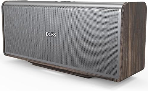 DOSS SoundBox Ultra Bluetooth Speaker with 2.1 Sound Channel Audio, 80W Superior Sound with Deep Bass, Two DSP Technologies, 18H Playtime, BT 5.3, Wireless for Home, Office, Bedroom-Gold