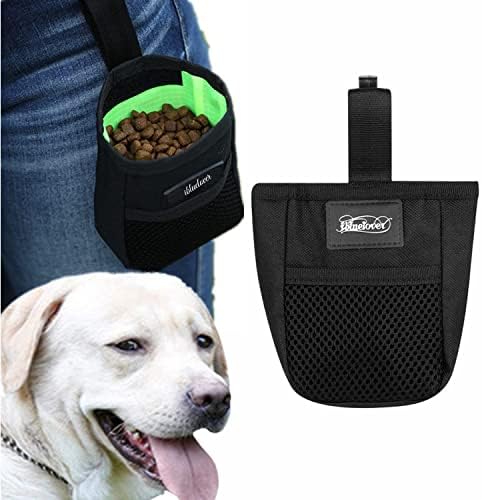 2 Pcs Dog Treat Pouch Pet Trainning Waist Bag Portable Food Snack Small Item Storage Holder Bag Hook Design Pet Training Reward Pouch Bait Sack Mini Doggie Puppy Bird Snack Carrier Container Pockets