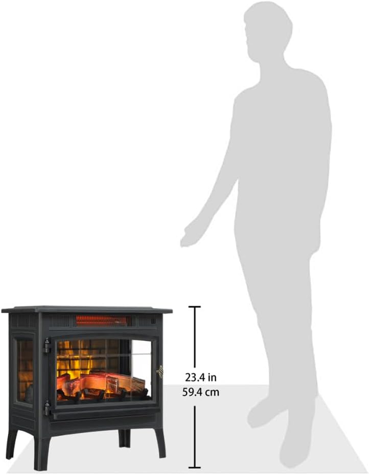 Duraflame Electric Infrared Quartz Fireplace Stove with 3D Flame Effect, Bronze